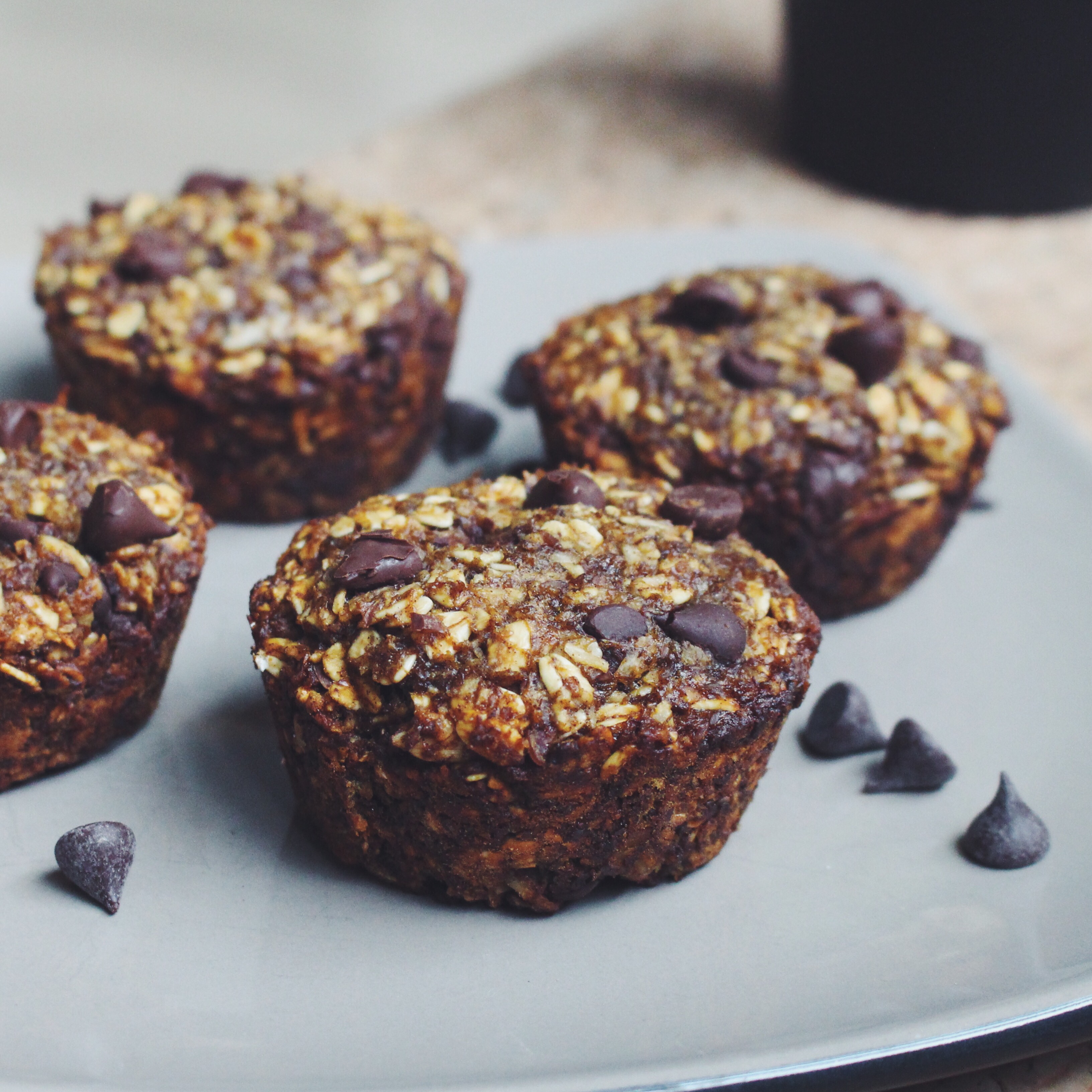 Chocolate Banana Oat Cakes ksnrg